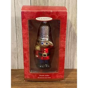 Hallmark Keepsake blown glass ornament Thimble Soldier